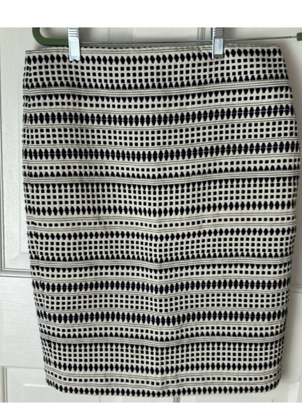 LOFT textured tribal print work office pencil skirt 6